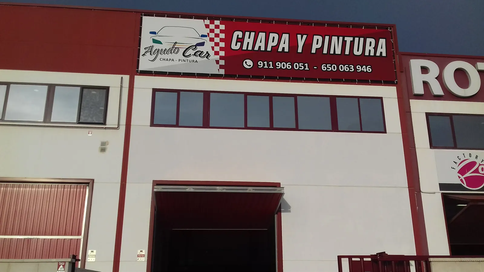 Fachada del taller Agudo Car en Parla